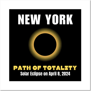 New York Path Of Totality Solar Eclipse On April 8 2024 Posters and Art